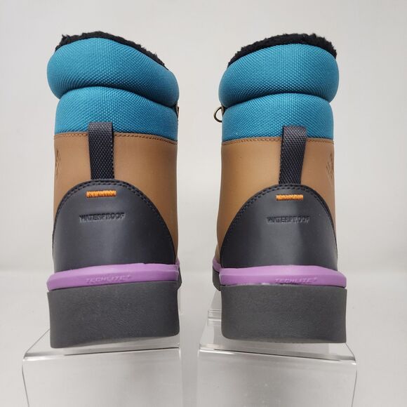 Columbia Boots Womens Size 10 Tan Blue Waterproof Techlite 200g Insulated Winter - Picture 5 of 8
